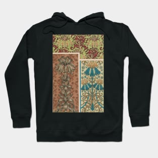 Abstract Floral Pattern Hoodie